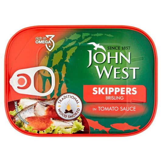 MASJohn West Skippers Brisling in Tomato Sauce 106g-Food