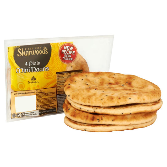 Sharwood's 4 Plain Mini Naans 260g