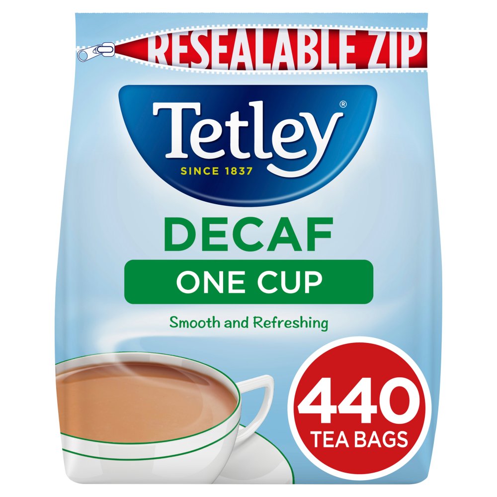 Tetley Decaf One Cup 440 Tea Bags 0.88kg-Food