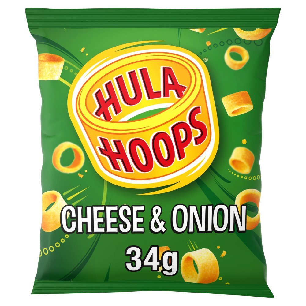 MASHula Hoops Cheese & Onion Crisps 34g-Food