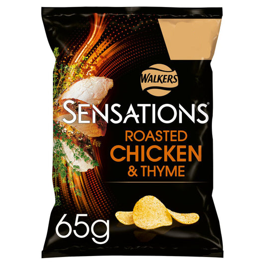 Walkers Sensations Roasted Chicken & Thyme Crisps 65g-Food