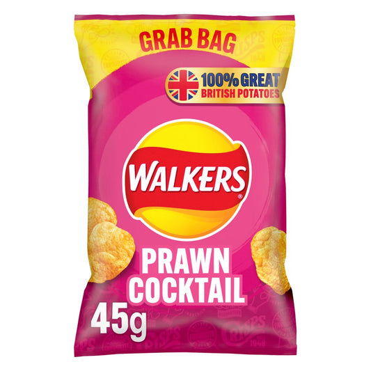 Walkers Prawn Cocktail Crisps 45g-Food