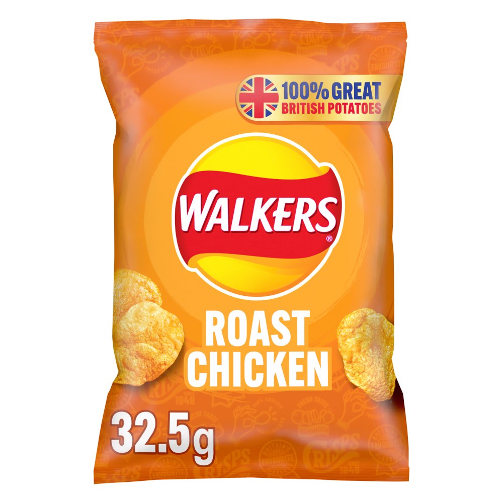 Walkers Roast Chicken Crisps 32.5g-Food