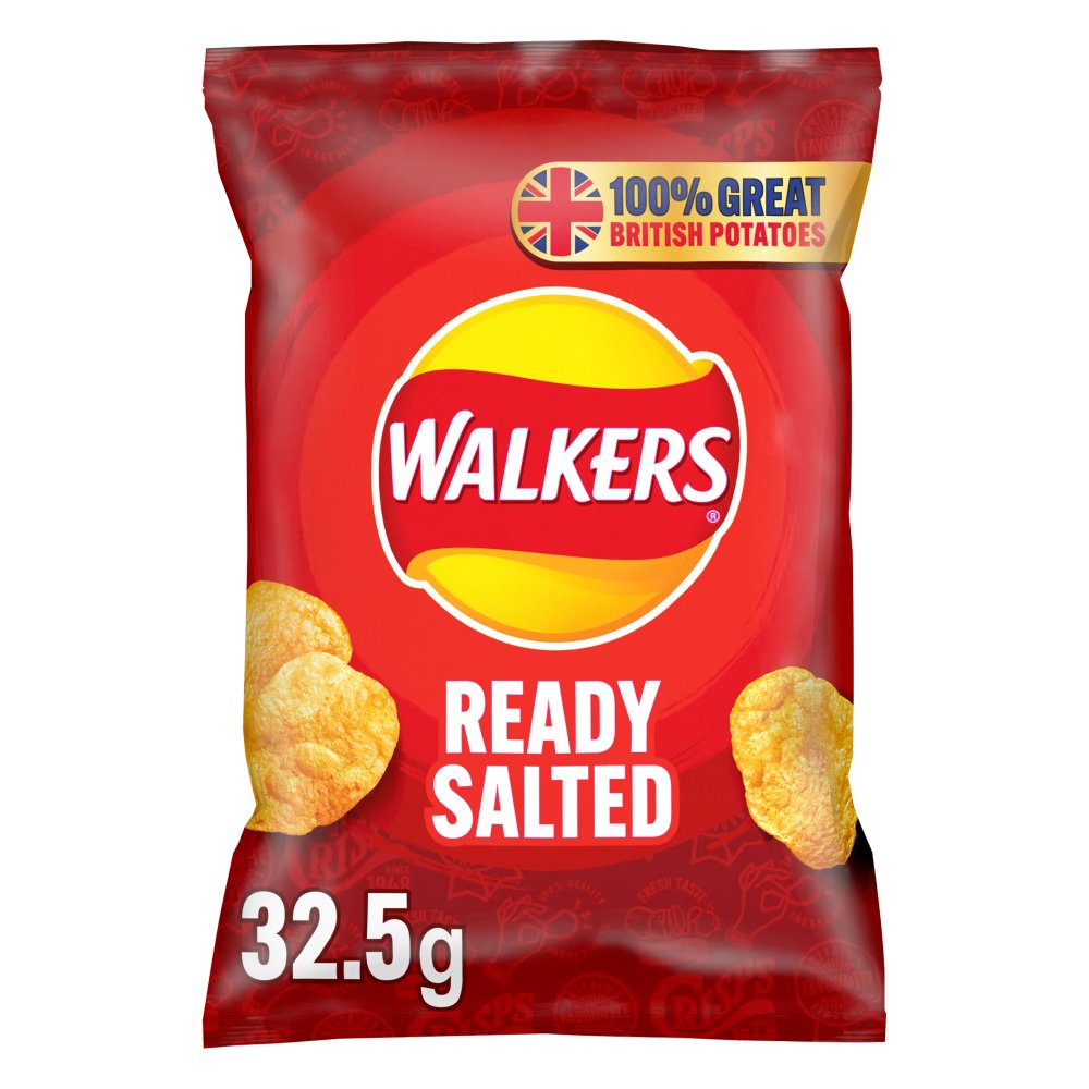 Walkers Ready Salted Crisps 32.5g-Food