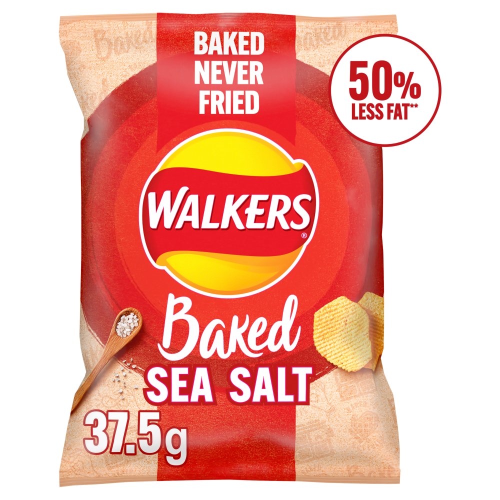 Walkers Baked Sea Salt Snacks 37.5g-Food