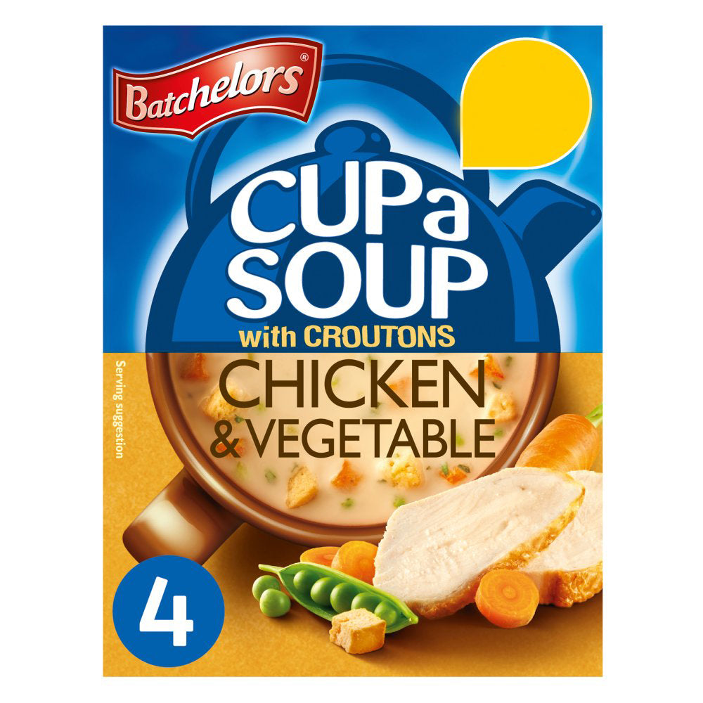 MASBatchelors Cup a Soup Chicken & Vegetable with Croutons 4 Sachets 110g-Food