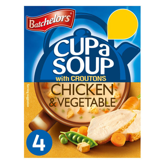 MASBatchelors Cup a Soup Chicken & Vegetable with Croutons 4 Sachets 110g-Food