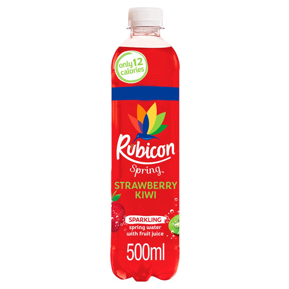 Rubicon Spring Strawberry Kiwi Flavoured Sparkling Spring Water 500ml-Food