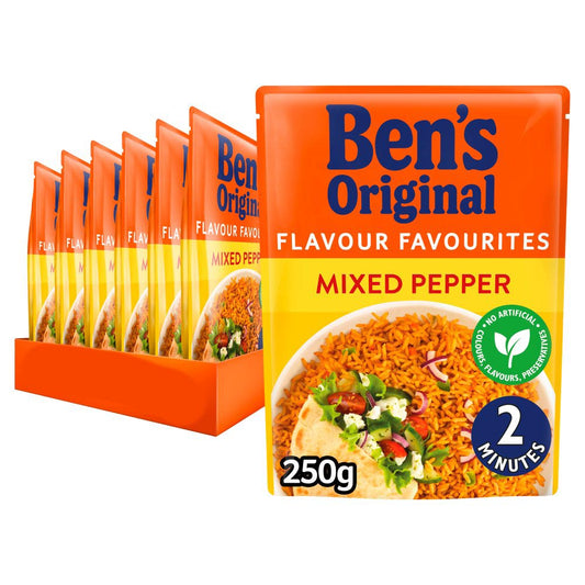 Bens Original Mixed Pepper Microwave Rice 250g