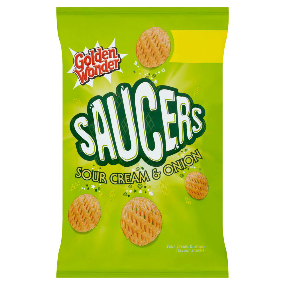 Golden Wonder Saucers Sour Cream & Onion Flavour Snacks 65g