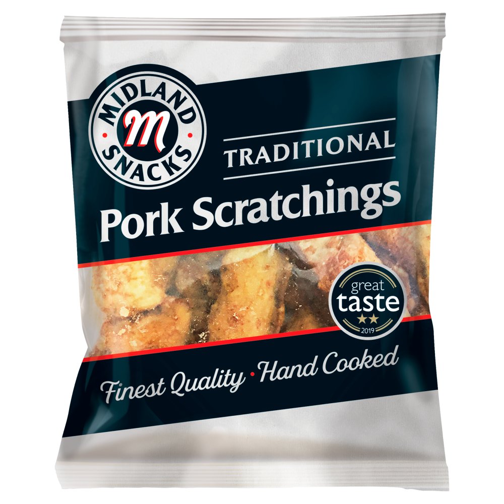 MASMidland Snacks Traditional Pork Scratchings 40g-Food