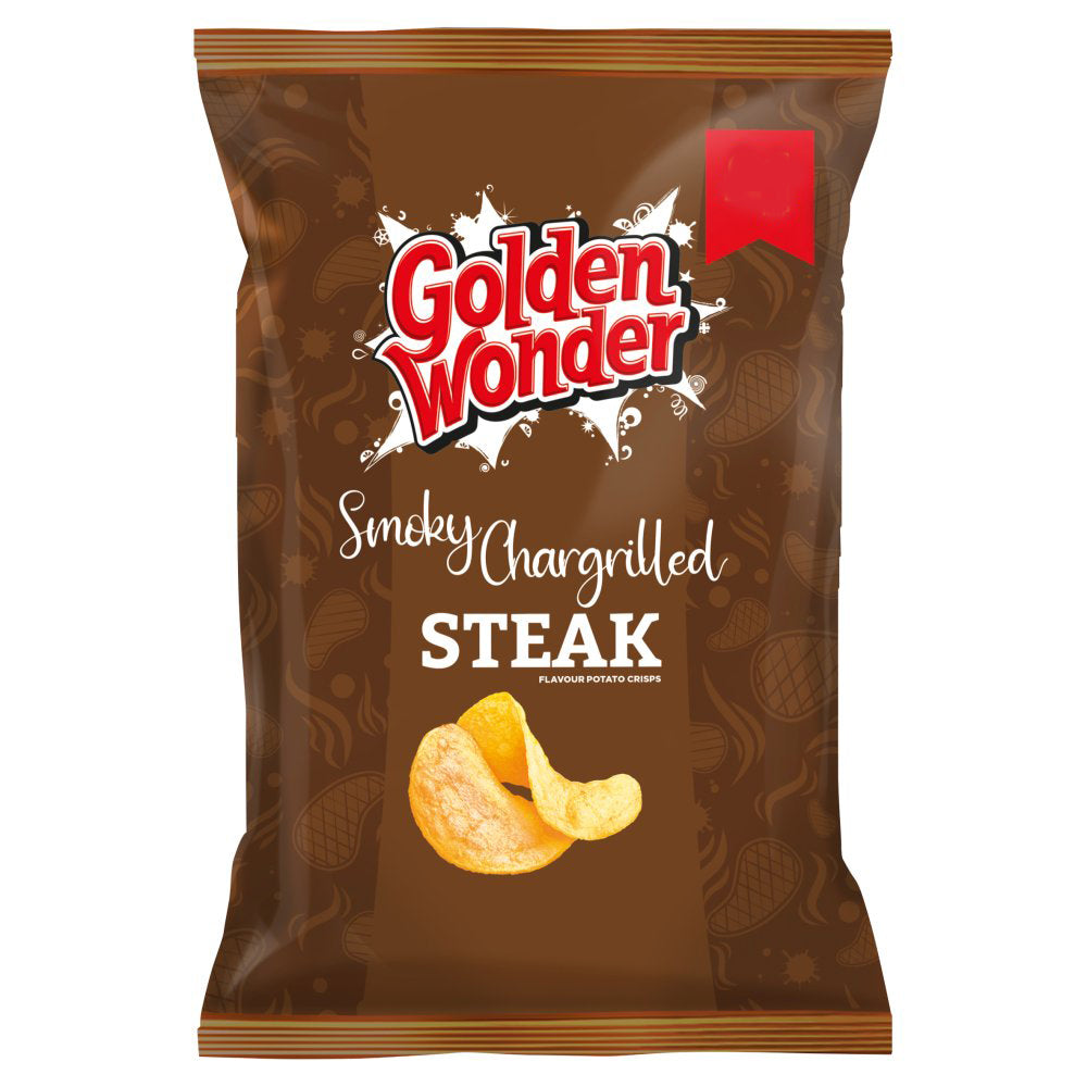 MASGolden Wonder Smokey Chargrilled Steak Flavour Potato Crisps 65g-Food