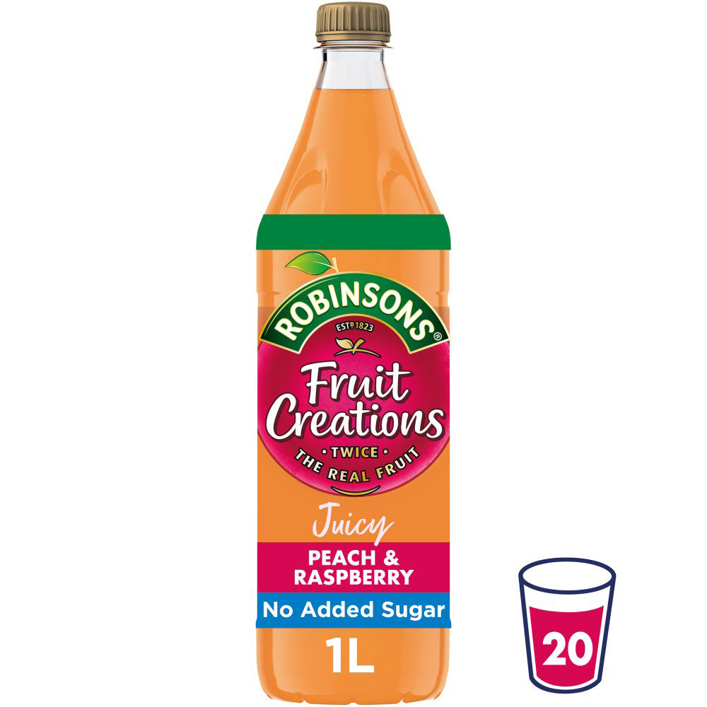 Robinsons Fruit Creations Peach & Raspberry Squash 1L-Food
