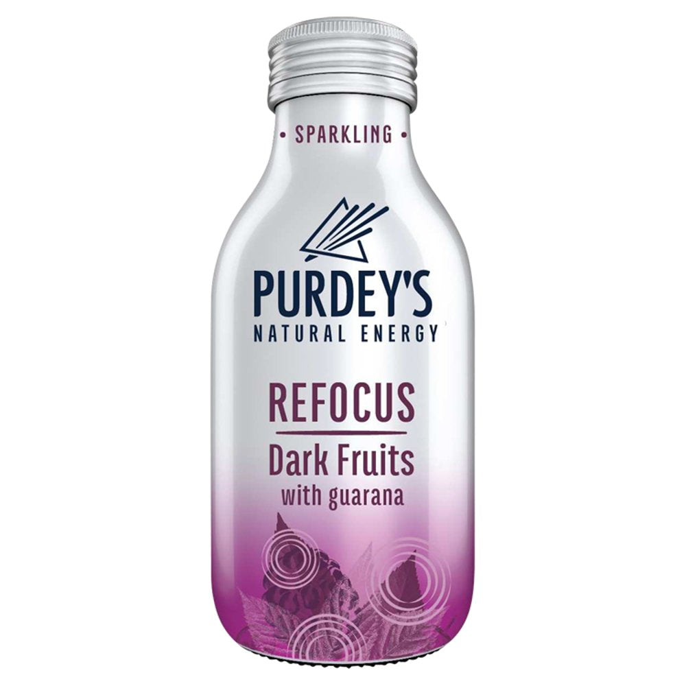 PURDEY'S Natural Energy Refocus Sparkling Dark Fruits with Guarana 330ml-Food