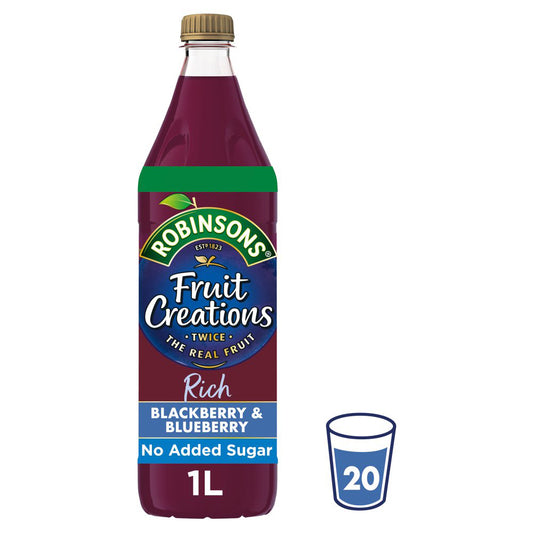 Robinsons Fruit Creations Blackberry & Blueberry Squash 1L