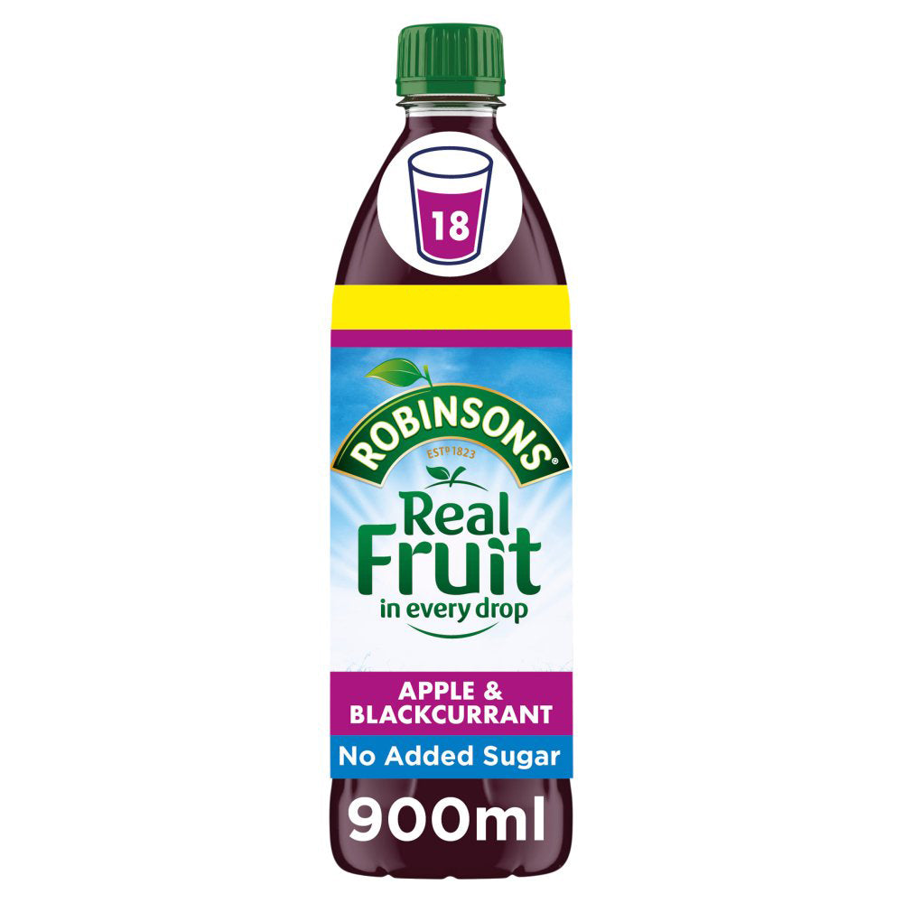 Robinsons Apple & Blackcurrant No Added Sugar Squash  900ml-Food