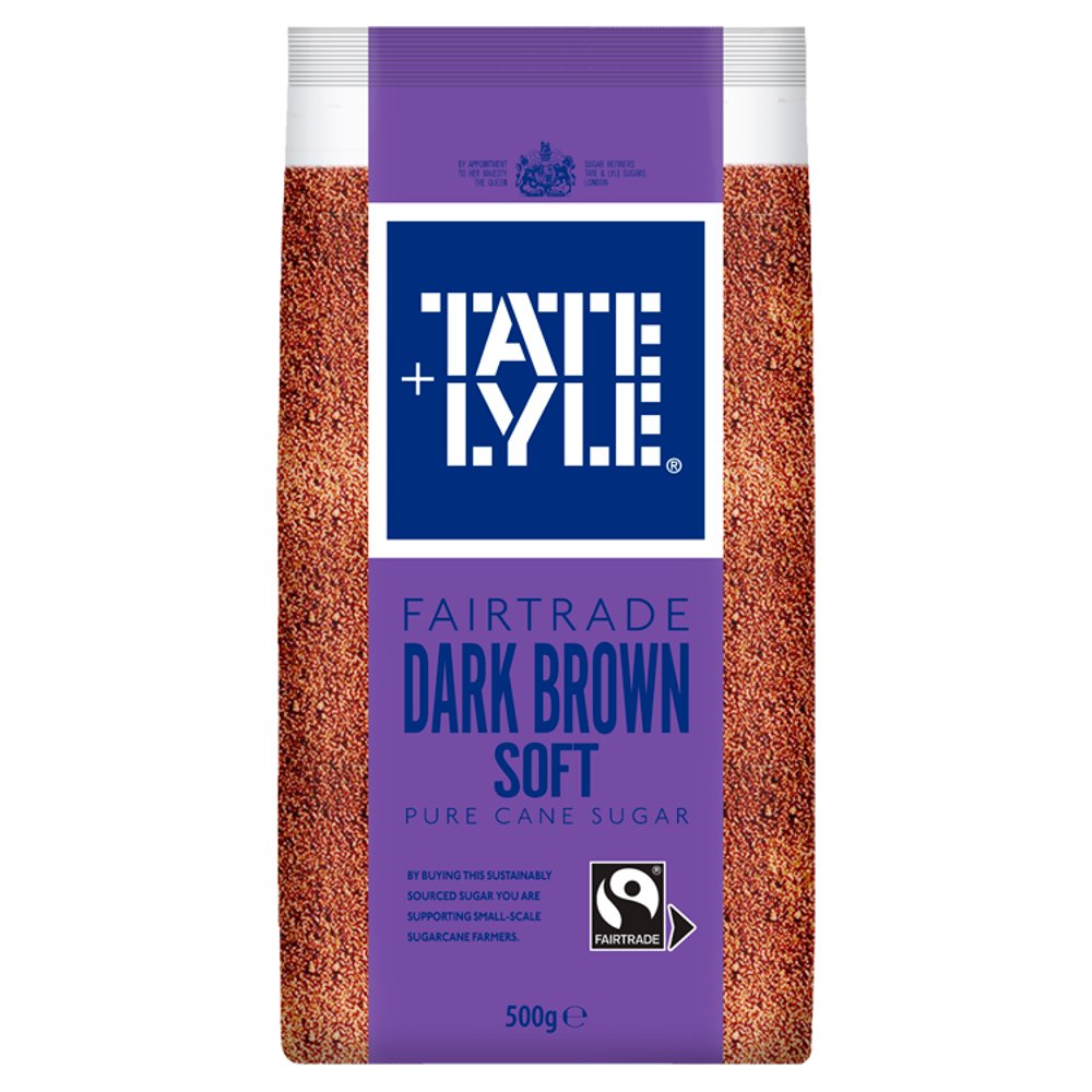 Tate & Lyle Fairtrade Dark Brown Soft Pure Cane Sugar 500g-Food