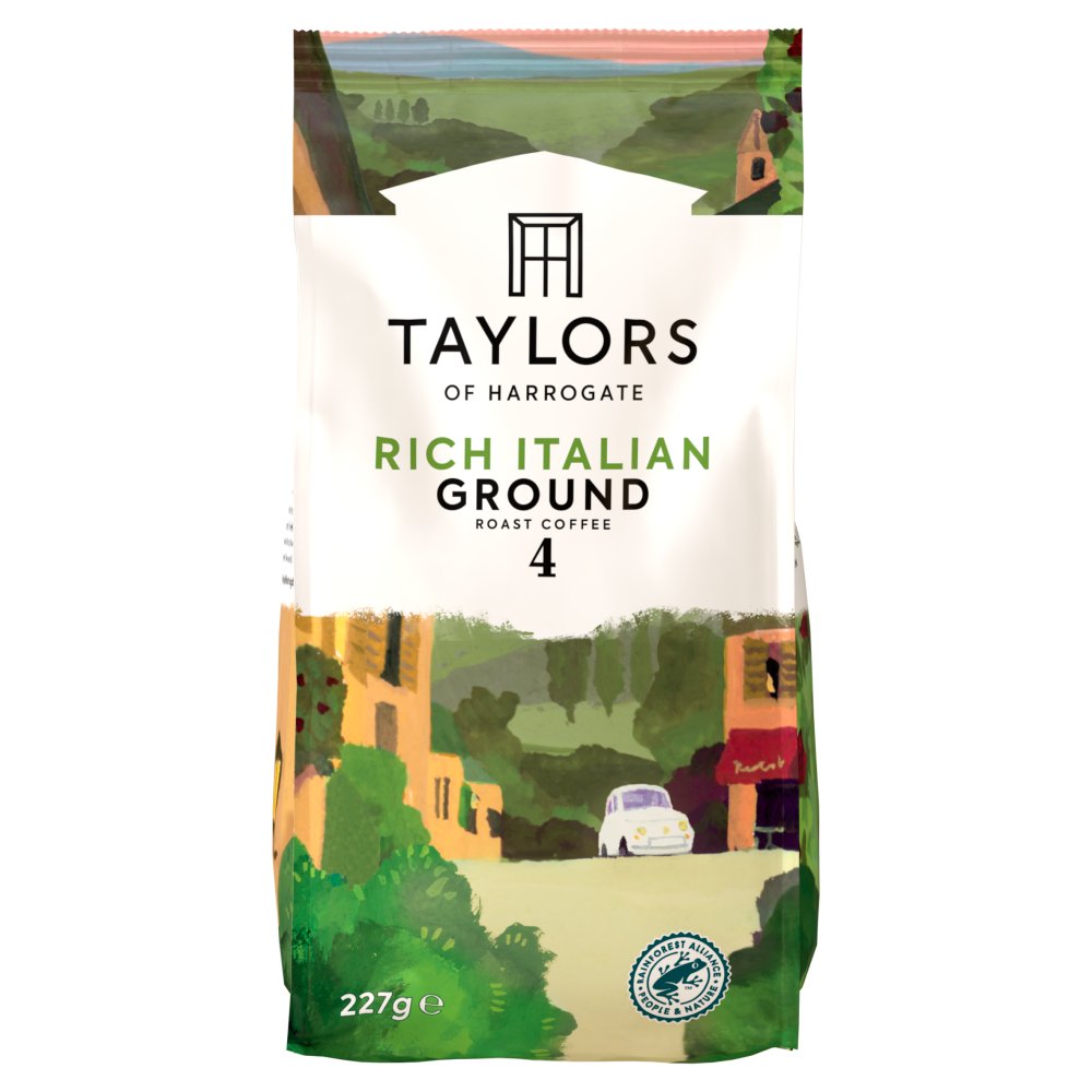 Taylors of Harrogate Rich Italian Ground Roast Coffee 227g-Food