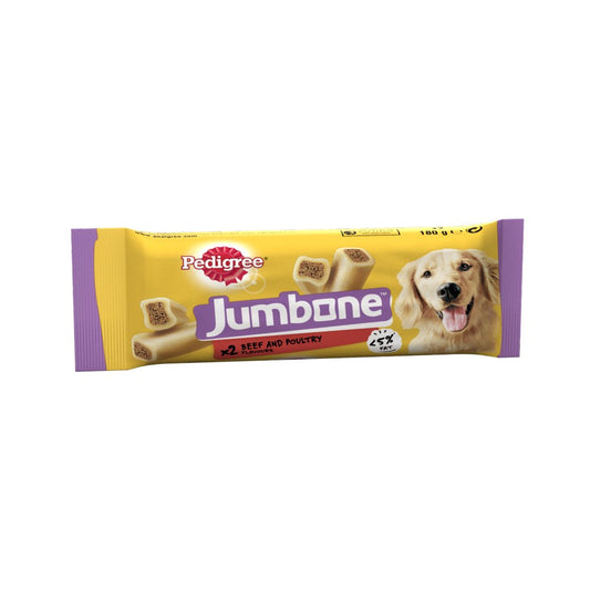 Pedigree Jumbone Adult Medium Dog Treat Beef & Poultry 2 Chews 180g