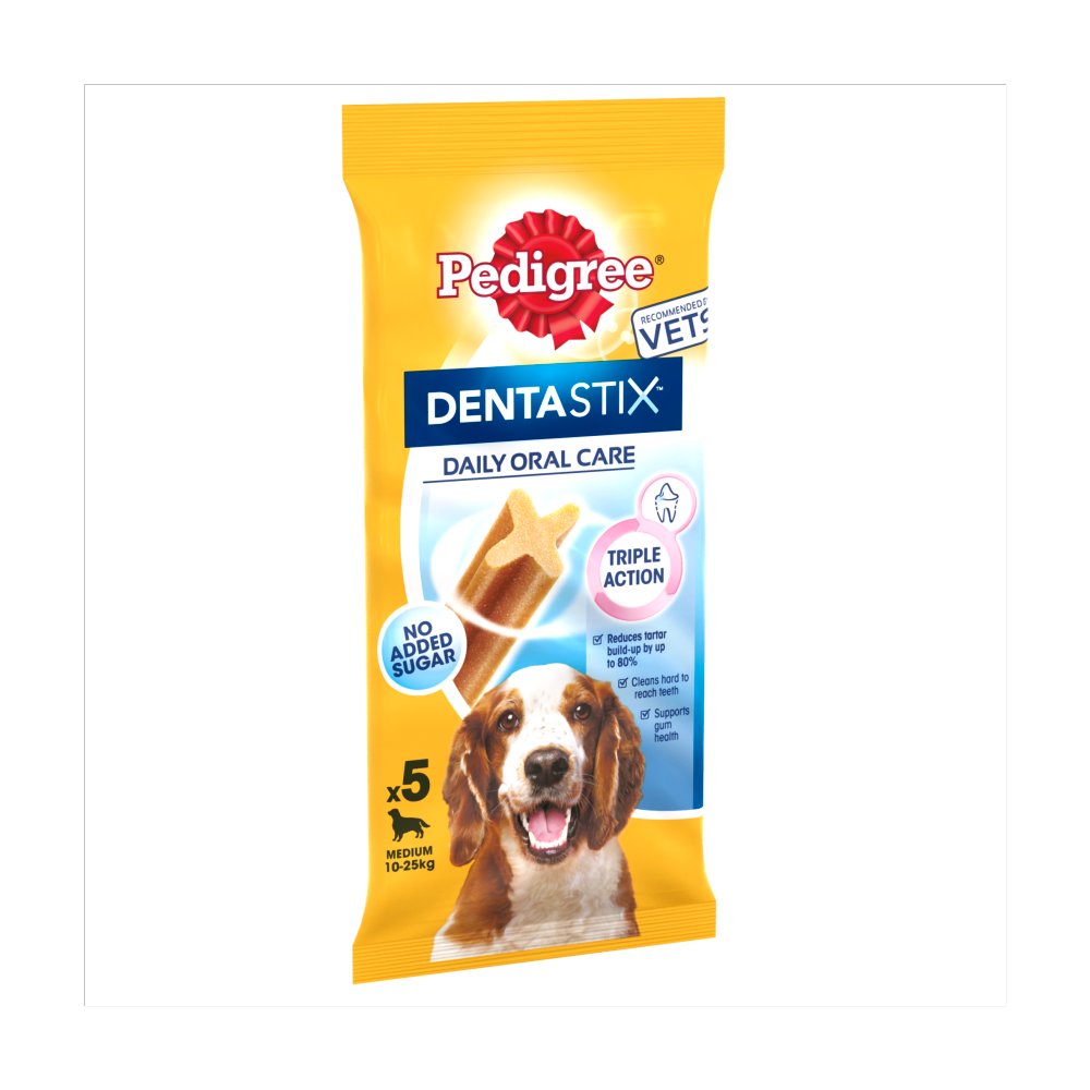 MASPedigree Dentastix Daily Adult Medium Dog Treats 5 x Dental Sticks 128g-Food