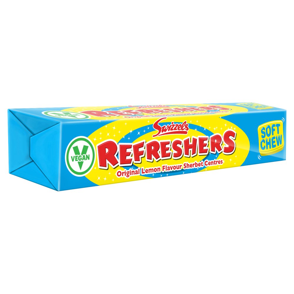 Swizzels Refreshers Lemon Flavour with Fizzy Sherbet Centre 43g-Food
