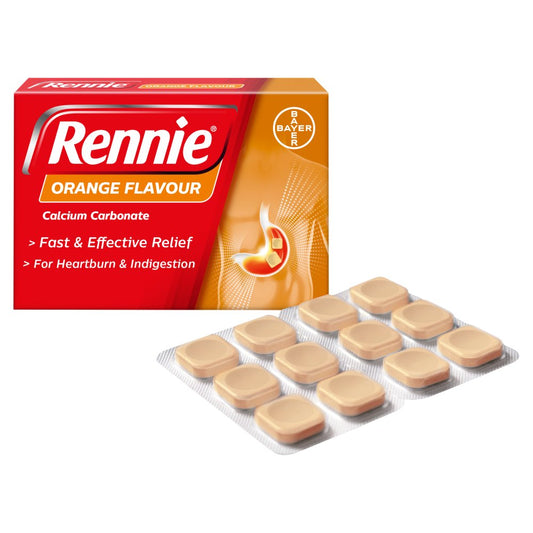 Rennie Orange Flavour 24 Chewable Tablets