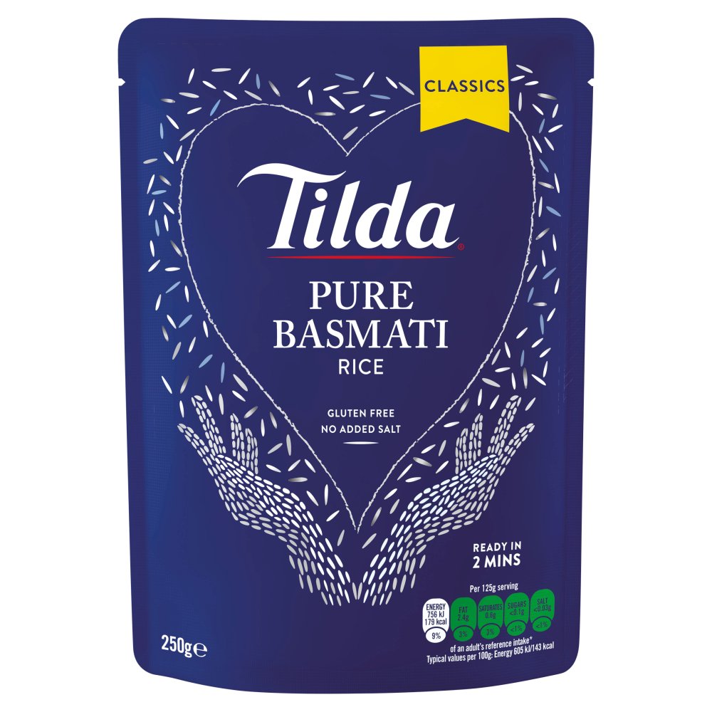 Tilda Pure Microwave Basmati Rice Classics 250g-Food