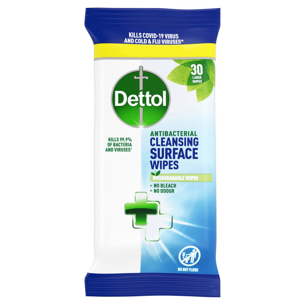 MASDettol Antibacterial Surface Cleansing Wipes, 30 Wipes-Food