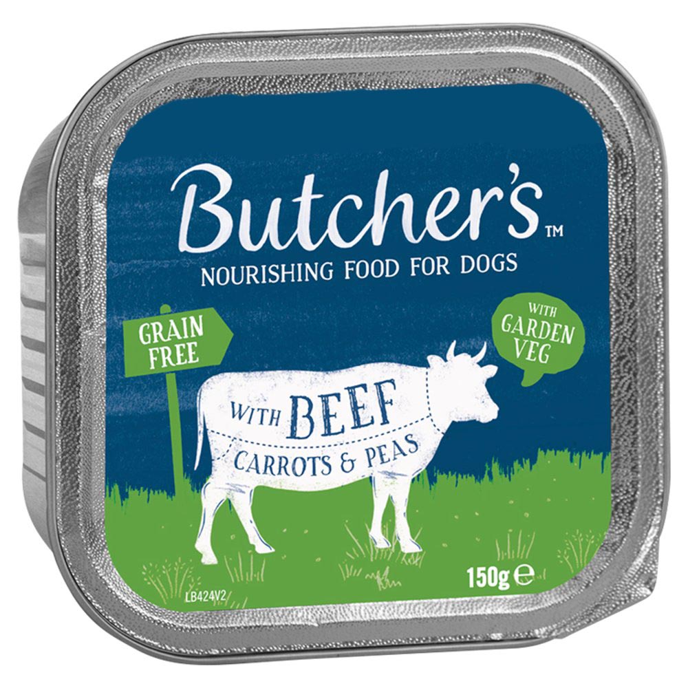 MASButcher's Beef & Veg Dog Food Tray 150g-Food