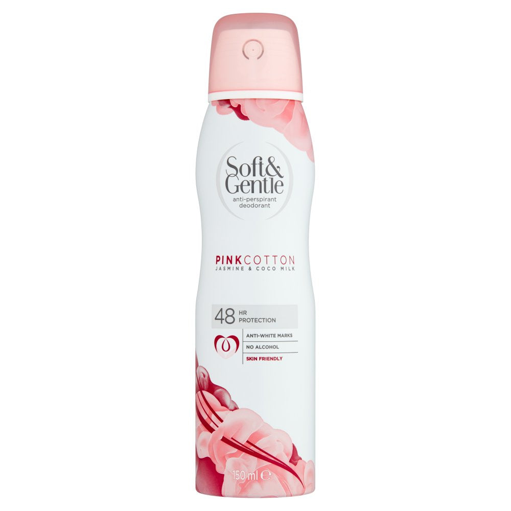 Soft & Gentle 48hr Protection Anti-Perspirant Deodorant Pink Cotton Jasmine & Coco Milk 150ml-Food