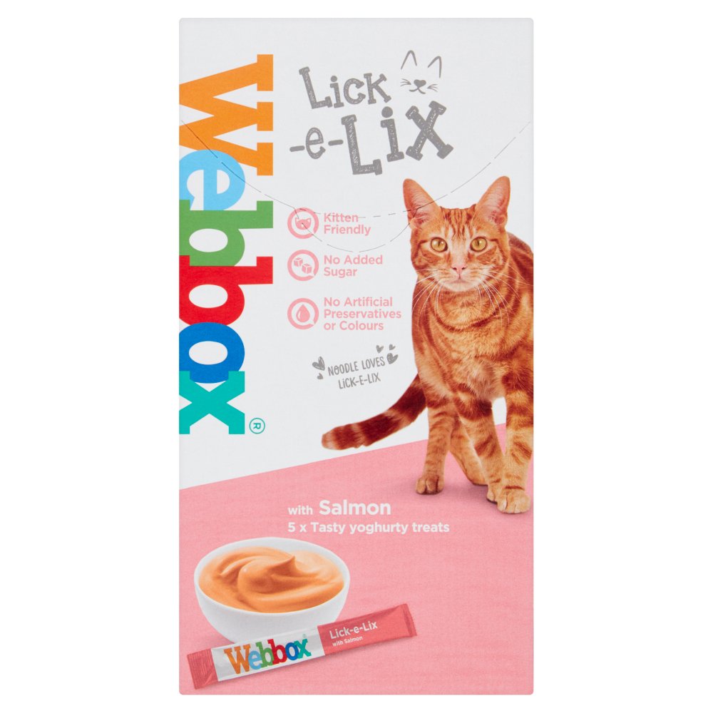 Webbox Lick-e-Lix with Salmon Tasty Yoghurty Treat 5 x 15g-Food