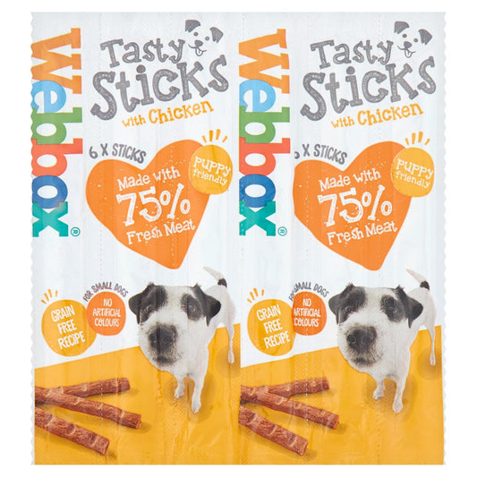 Webbox 6 Tasty Sticks with Chicken 30g-Food