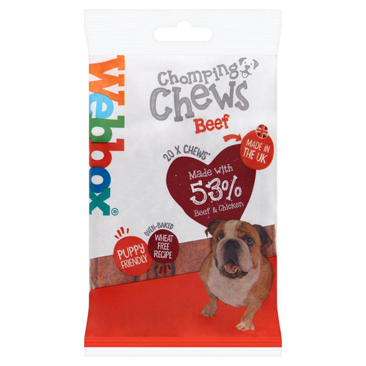 Webbox 20 Chomping Chews Beef 200g
