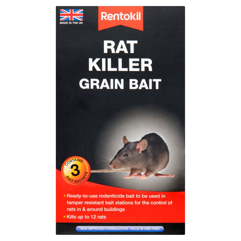 MASRentokil Rat Killer Grain Bait 3 sachet-Food