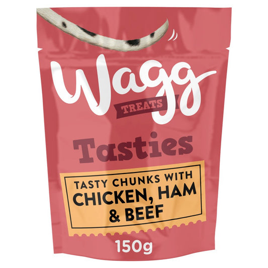 Wagg Tasties Treats Chicken, Ham & Beef 150g