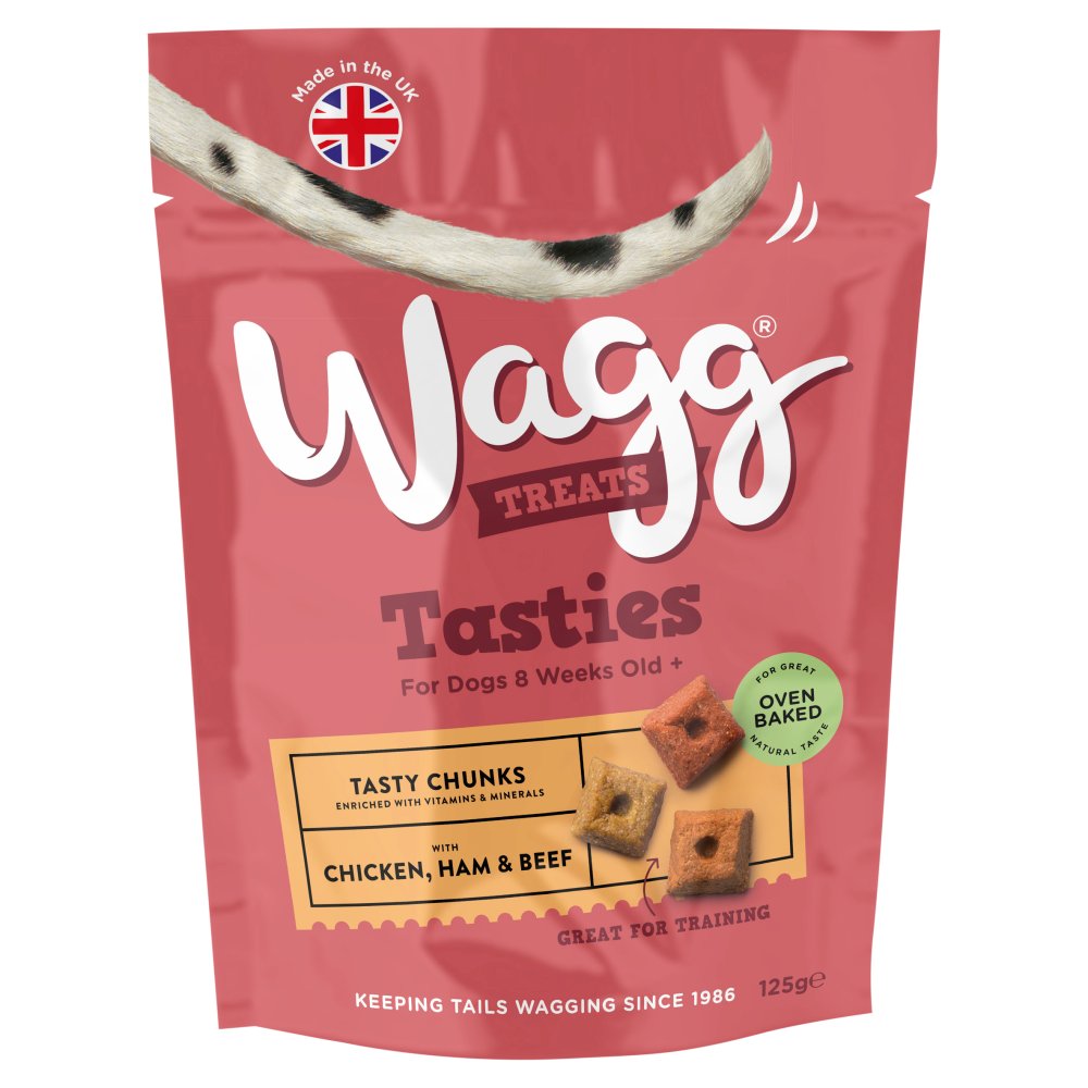 Wagg Treats Tasty Chunks for Dogs 8 Weeks Old+ 125g-Food