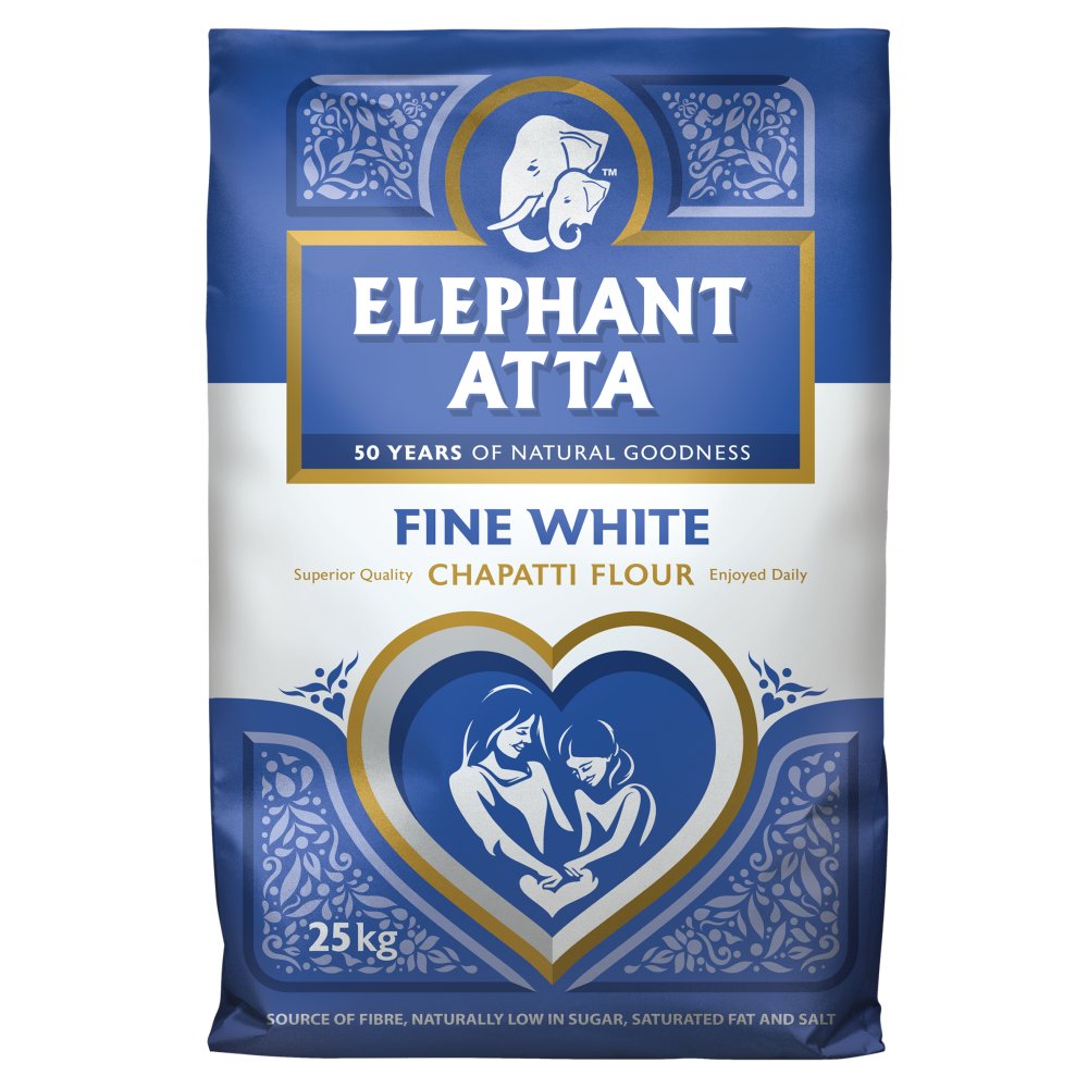 MASElephant Atta Fine White Chapatti Flour 25kg-Food