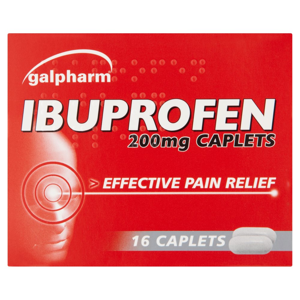 MASGalpharm Ibuprofen 200mg Caplets 16 Caplets-Food