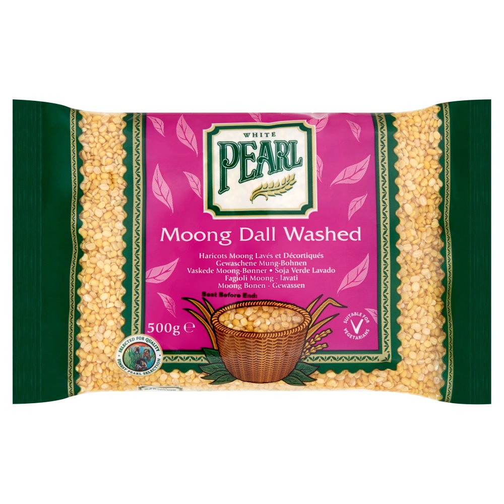 White Pearl Moong Dall Washed 500g-Food