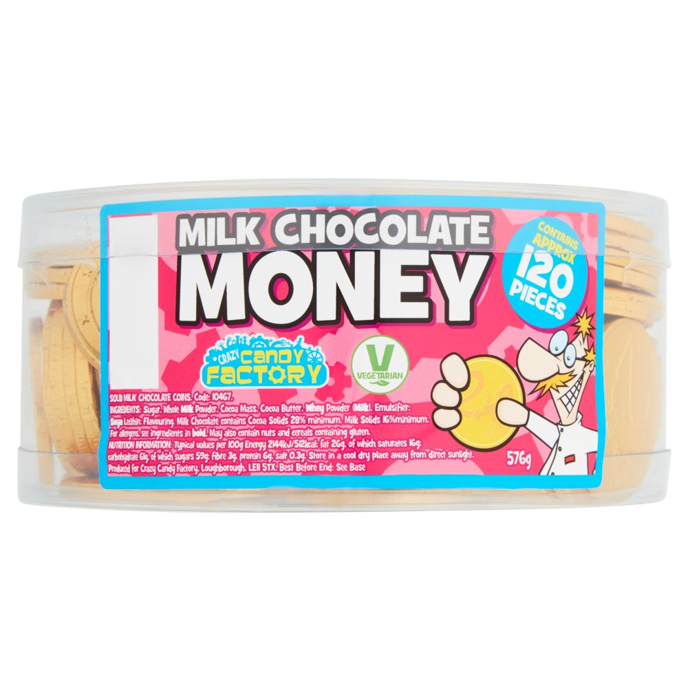 Crazy Candy Factory 120 Milk Chocolate Money 576g