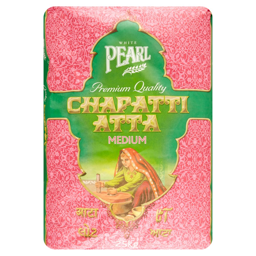 White Pearl Premium Quality Chapatti Atta Medium 25kg-Food