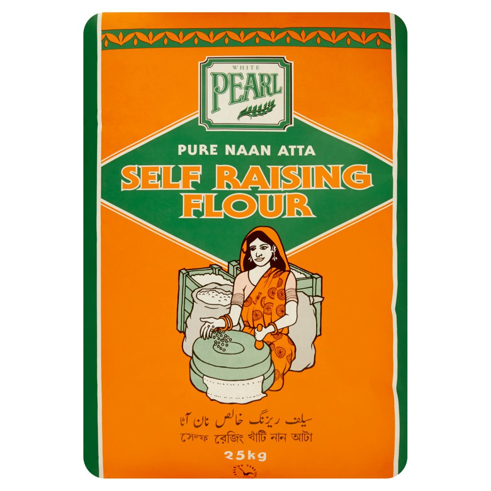 White Pearl Pure Naan Atta Self Raising Flour 25kg-Food