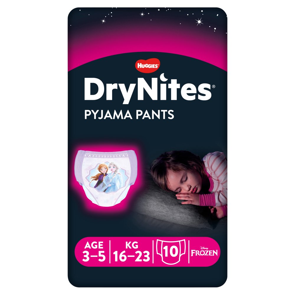 MASHuggies® DryNites®, Pyjama Pants, Girl, 3-5 Years (16-23kg), 10 Pants-Food