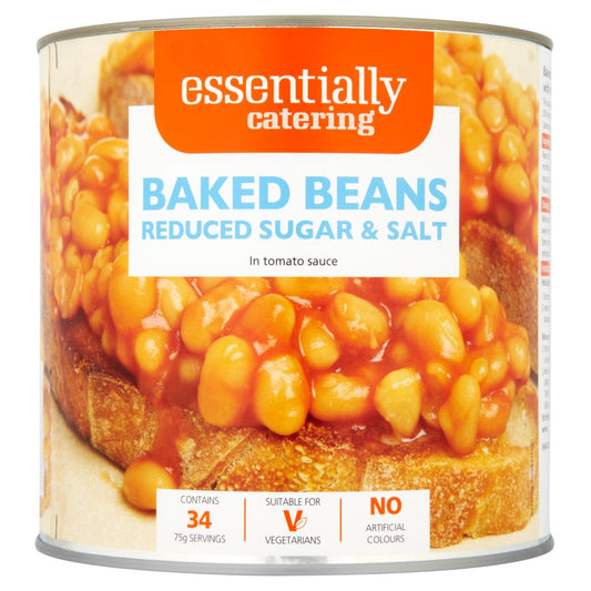 MASEssentially Catering Baked Beans Reduced Sugar & Salt in Tomato Sauce 2.62kg-Food