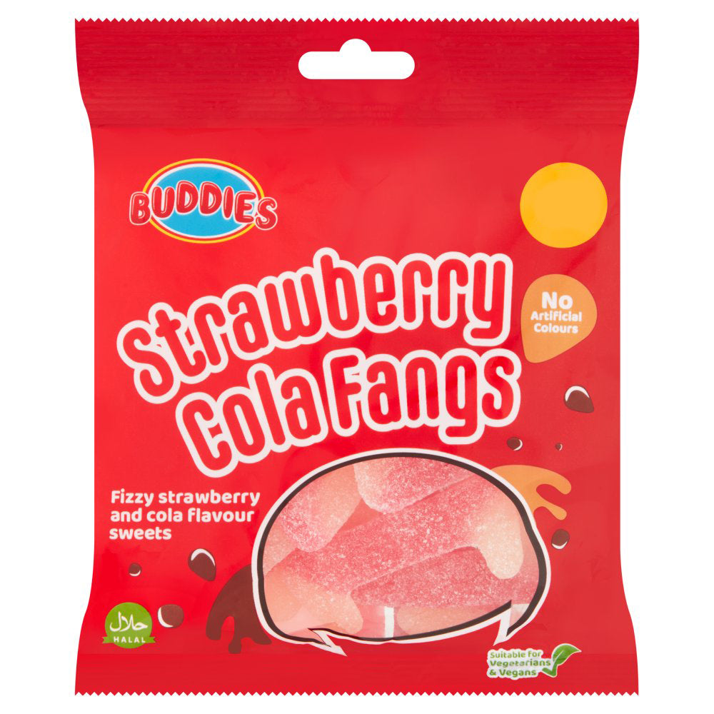 MASBUDDIES Strawberry Cola Fangs 160g-Food