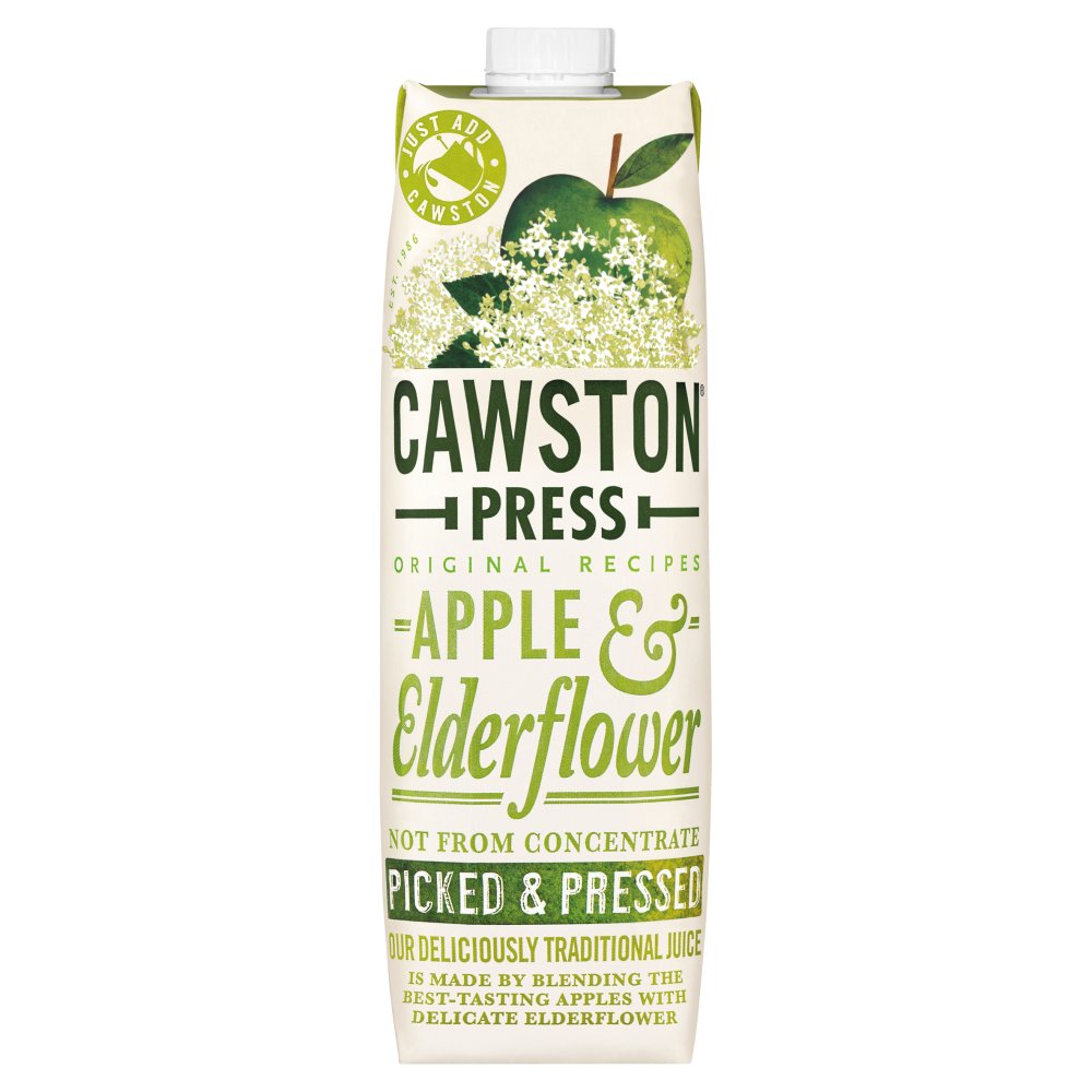 Cawston Press Original Recipes Apple & Elderflower 1 Litre-Food