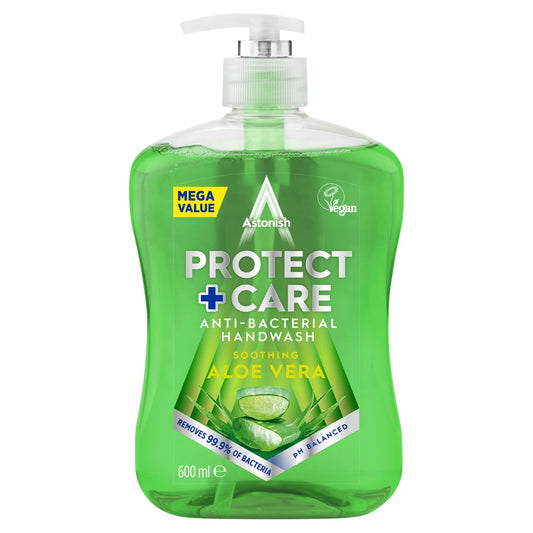 MASAstonish Protect + Care Anti-Bacterial Handwash Original 600ml-Food