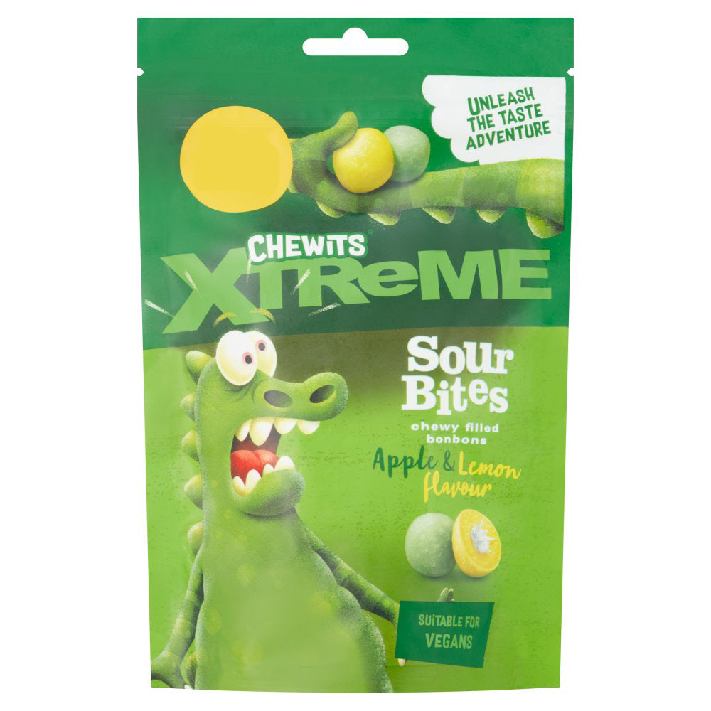 MASChewits Xtreme Sour Bites Apple & Lemon Flavour 145g-Food