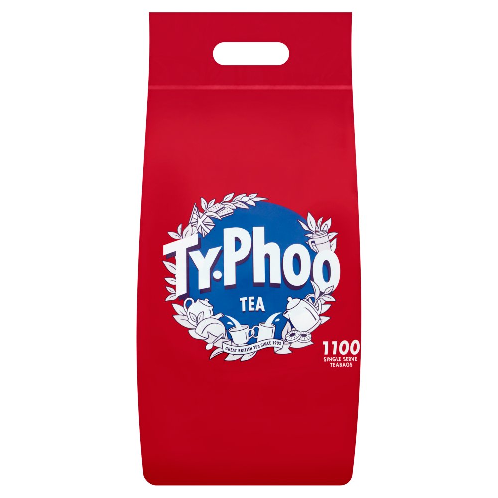 Typhoo 1100 Tea Single Serve Teabags 2.5kg-Food