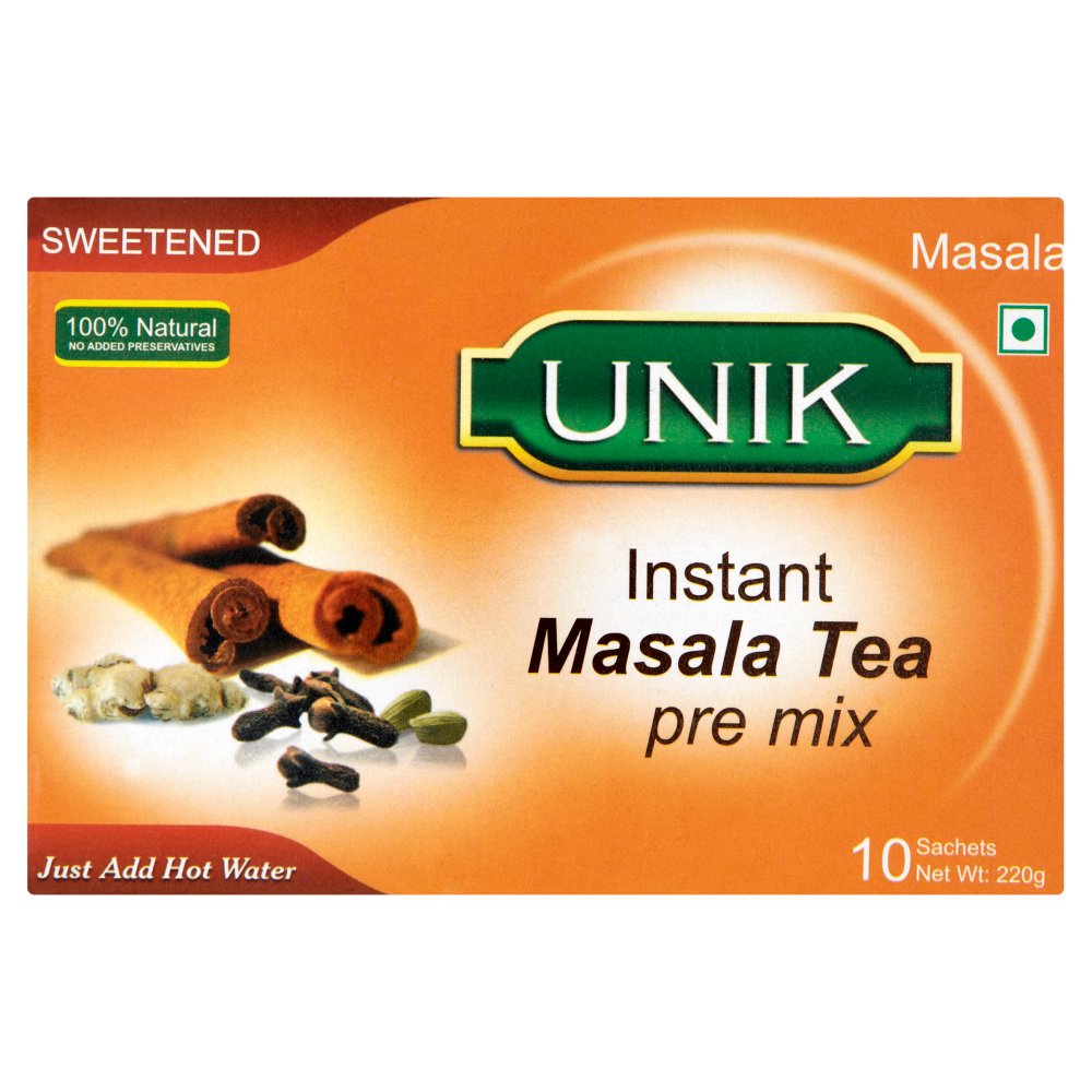 Unik Sweetened Instant Masala Tea Pre Mix 10 x 22g-Food
